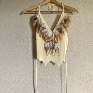 Authentic/Genuine Leather Halter Top
